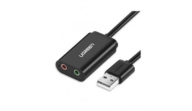 External Sound Card Adapter USB 2.0, Black