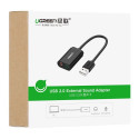 External Sound Card Adapter USB 2.0, Black