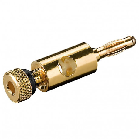 Goobay Banana Plug with Screw Connection black (10 tk)