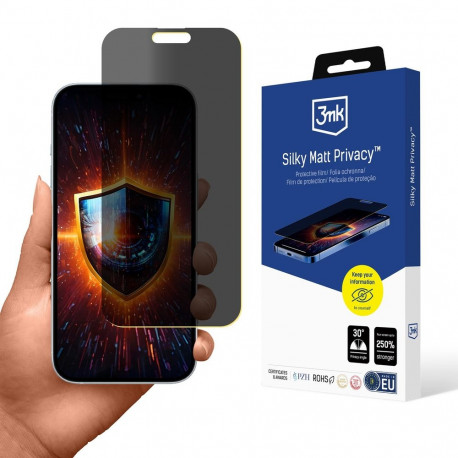 3mk Silky Matt Privacy Privacy Screen Protector for Apple iPhone 17