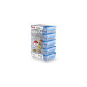 Tefal MasterSeal N10307 Rectangular Box 0.8 L Blue, Transparent 5 pc(s)