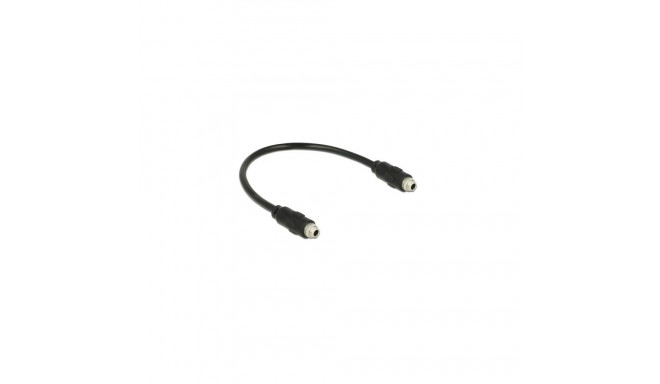 DeLOCK 0.25m, 2x3.5mm audio cable 3.5mm Black