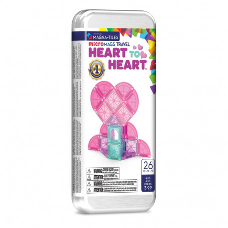 MAGNA-TILES Micromags magnetkonstruktori reisikomplekt Heart to Heart, 26 osa