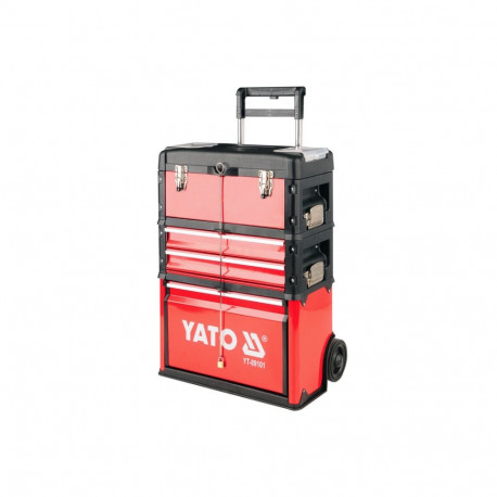 Tööriistakast met., 3-osaline ratastega YT-09101 YATO