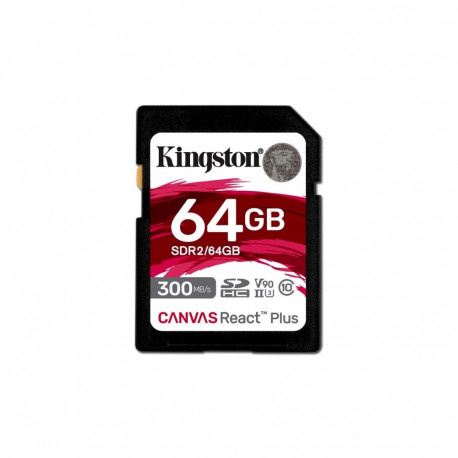 Kingston Canvas React Plus 300/260 UHS-II U3 Memory Card 64GB