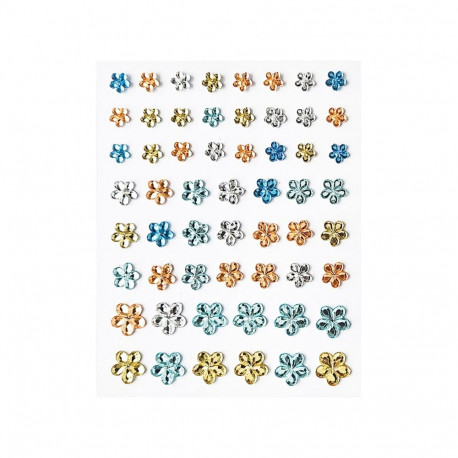 Kristallkleebised - Lilled pastelsed, 57tk