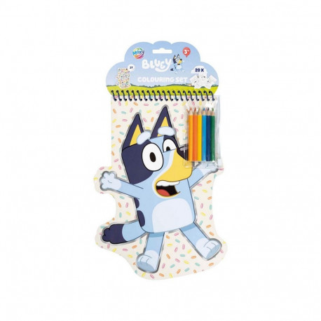 Moxy värviraamat Bluey koos pliiatsitega, 20 lk