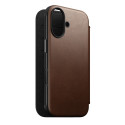 Nomad Modern Leather Folio iPhone 17 pruun