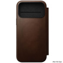 Nomad Modern Leather Folio iPhone 17 Pro Max pruun