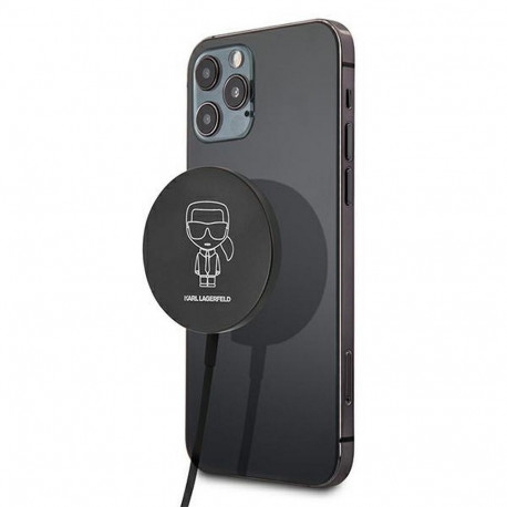 Wireless charger Karl Lagerfeld 15W MagSafe KLCBMSIKBK