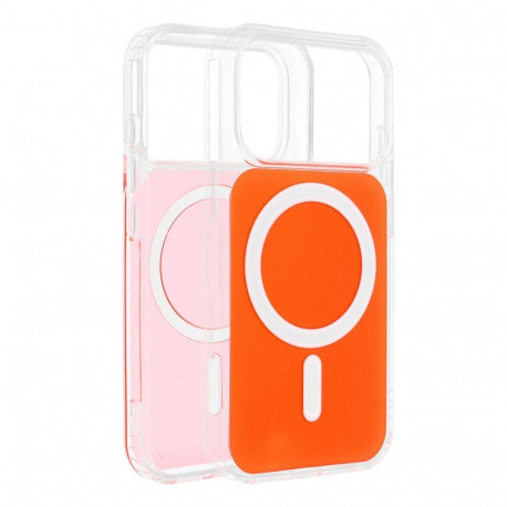 Case for Samsung S26 ULTRA Clear Fusion Mag Cover compatible with MagSafe hermes orange