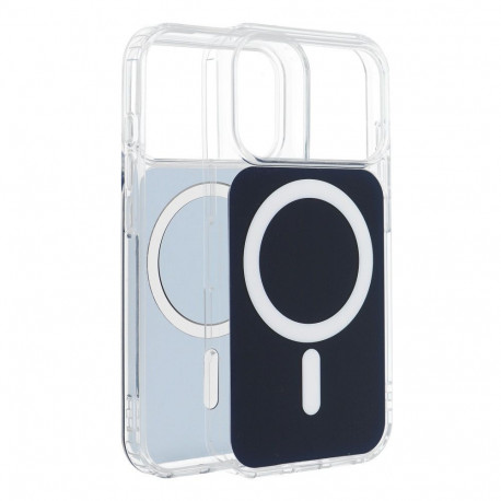 Case for Samsung S26 Clear Fusion Mag Cover compatible with MagSafe navy blue
