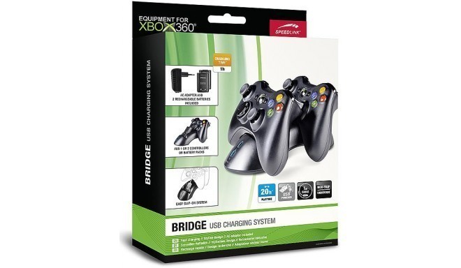 Speedlink USB charger Bridge for Xbox 360, black (SL-2308)