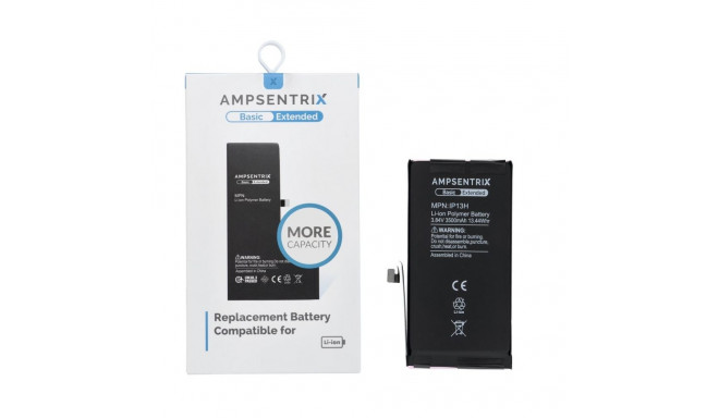 AmpSentrix Basic battery for iPhone 13 (high capacity 3500 mAh)