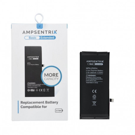AmpSentrix Basic battery for iPhone XR (high capacity 3550 mAh)