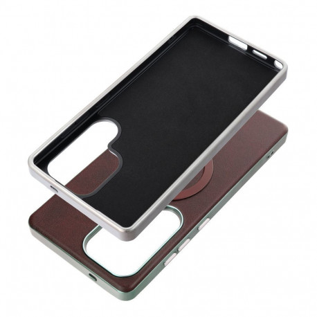 Case for Samsung S26 Gentleman Mag Cover compatible with MagSafe brown