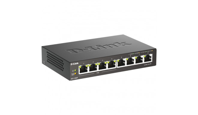 D-Link Switch DGS-1008P 8xGBit (4xPoE - 68W) Unmanaged