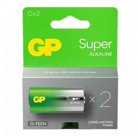 ALKALINE BATTERIES LR14 /C GP SUPER 2PCS.