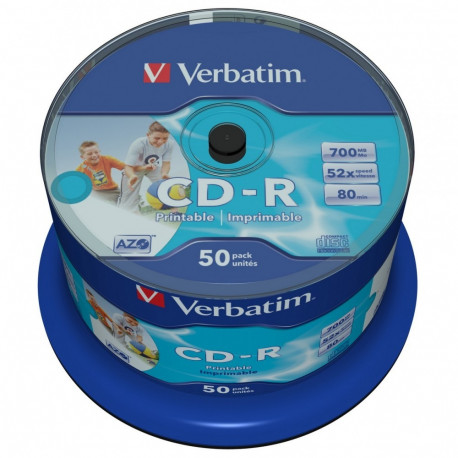 CD-R 52x 700MB 50P CB Printable 43438