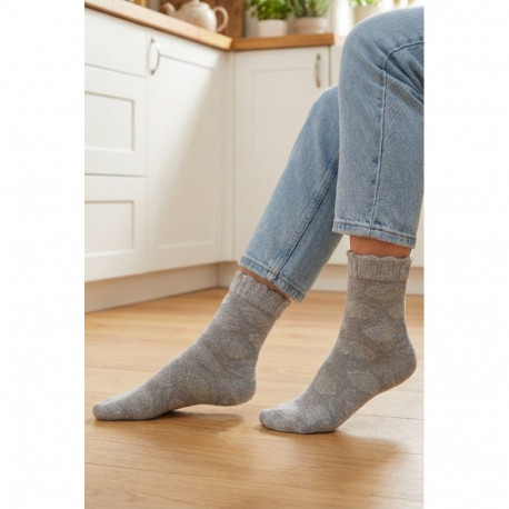 SOKISAHTEL ISABELLE hallid täpimustriga puuvillased sokid 444