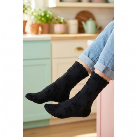 SOKISAHTEL ISABELLE musta värvi puuvillased sokid 444