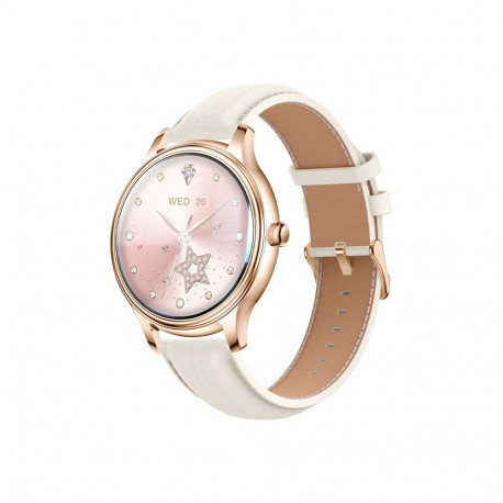 COLMI L28 Smart Watch (Gold + gold leather strap)