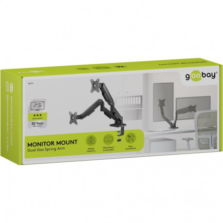 Goobay Double Monitor Mount with Gas Spring