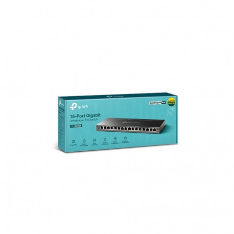 TP-LINK 16-Port Gigabit Easy Smart Switch 16 Gigabit RJ45 Ports MTU/Port/Tag-based VLAN QoS IGMP Sno