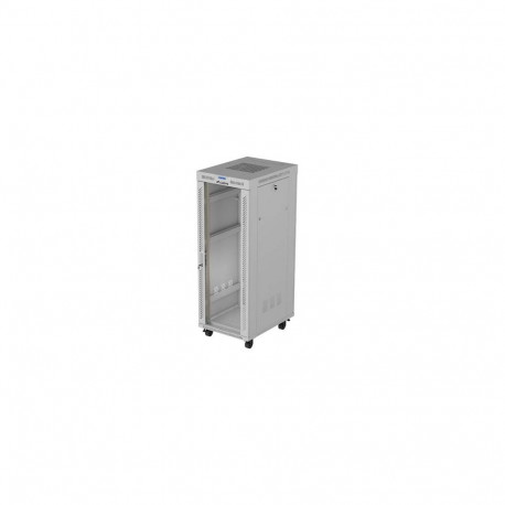 RACK CABINET 19" FREE-STANDING 32U/600X800 (FLAT PACK) WITH GLASS DOOR LCD GREY LANBERG V2