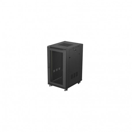 Lanberg rack-kapp 19" 22U/600x800, vabaltseisev, võrkuksega, lamepakendis, must