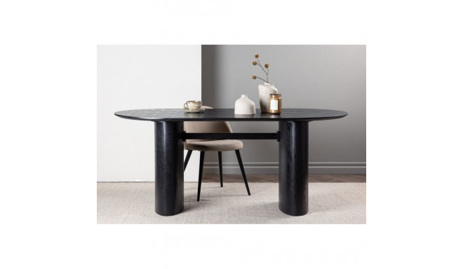 Söögilaud ISOLDE 180x90 cm, must
