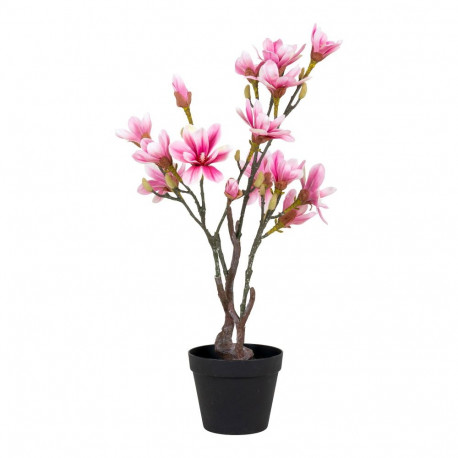 Kunsttaim MAGNOLIA H75 cm, roheline/roosa