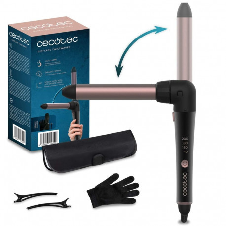 Cecotec Hair Curler 3200 TwistWaves 60W 32mm Black 200°C Accessories Included