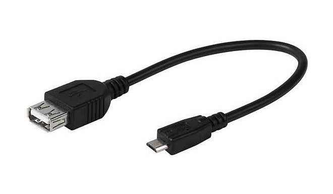 Vivanco kaabel microUSB - USB OTG 0,15m (45294)
