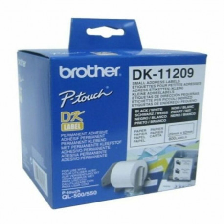 Sildiprinter Brother DK11209 62 x 29 mm Valge Must/Valge