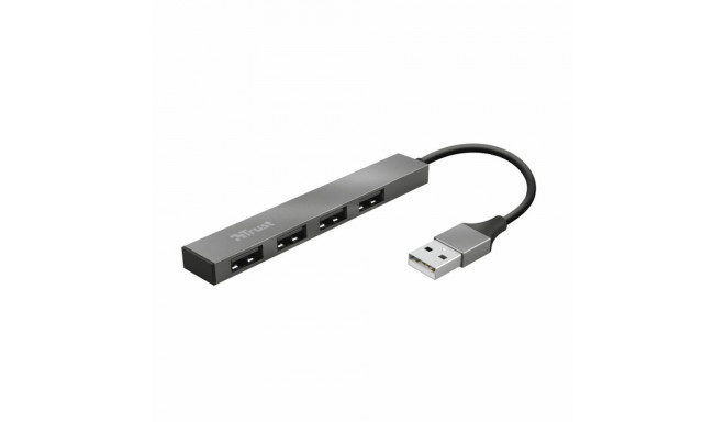 USB-jaotur Trust 23786 USB x 4 Hall Hõbedane Alumiinium 3600 W