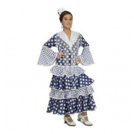 Costume for Children My Other Me Soleá Blue Flamenco Dancer - 3-4 Years