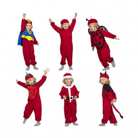 Costume for Children My Other Me Quick 'N' Fun Red Black Blue - 3-4 Years