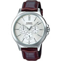 Meeste Kell Casio MULTIFUNCTION SILVER, LEATHER (Ø 41,5 mm)