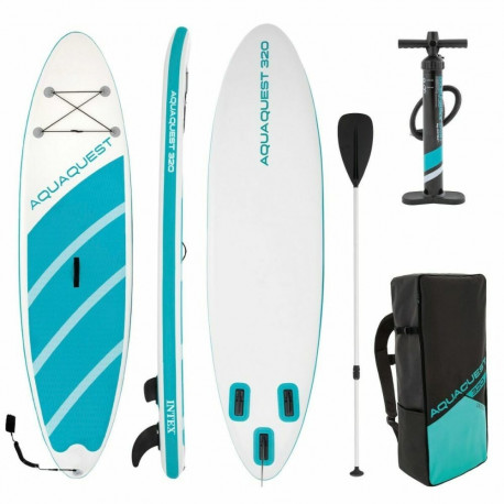 Inflatable Paddle Surf Board with Accessories Intex Aqua Quest Blue White