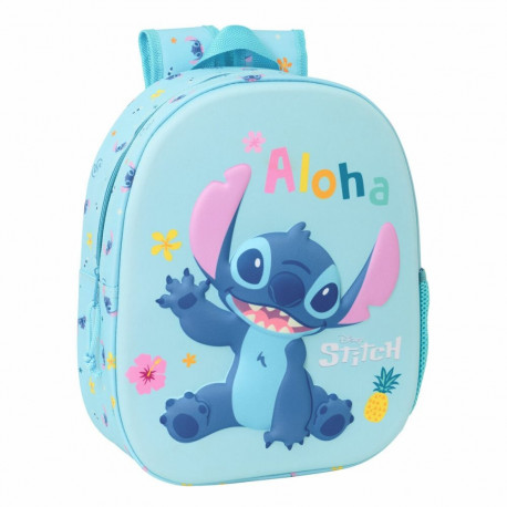 Child bag Lilo & Stitch Light Blue 27 x 33 x 10 cm 3D