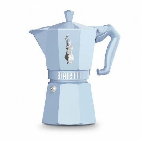 Italian Coffee Pot Bialetti MOKA EXCLUSIVE Blue Aluminium 6 Cups