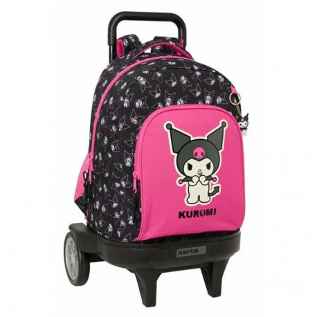 School Bag Kuromi Black Fuchsia 33 x 45 x 22 cm