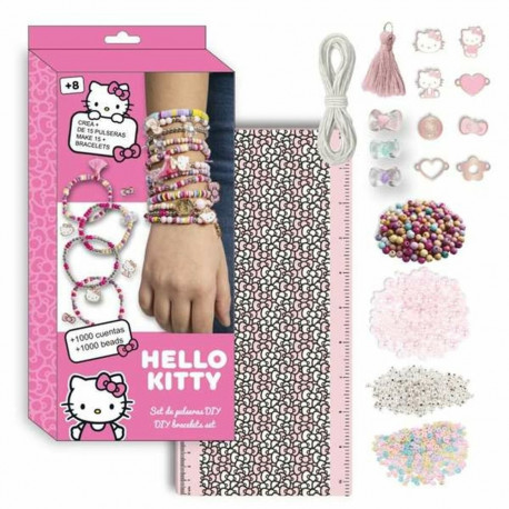 Bracelet and Necklace Making Kit Hello Kitty Pink