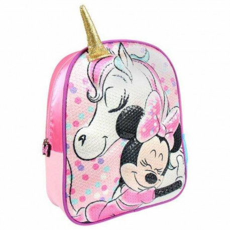 3D-Laste seljakott Minnie Mouse Roosa 25 x 31 x 10 cm