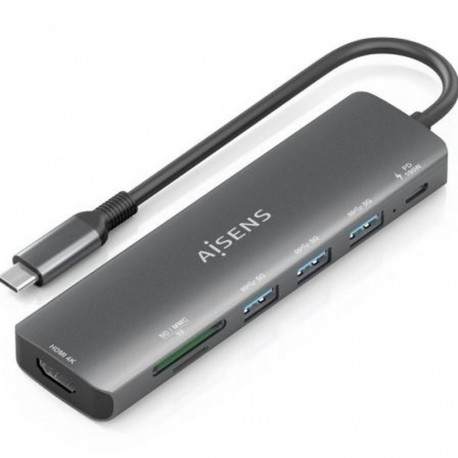 USB-jaotur Aisens 7 EN 1 Hall 100 W