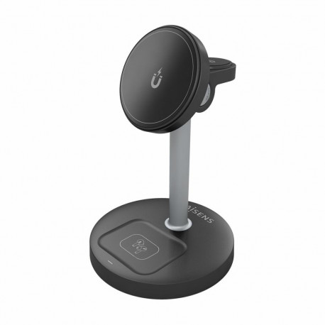 Juhtmevaba Laadija Aisens USB-C 3IN1 15WACCS Must 15 W 50 W