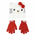 Hat & Gloves Hello Kitty White 2 Pieces