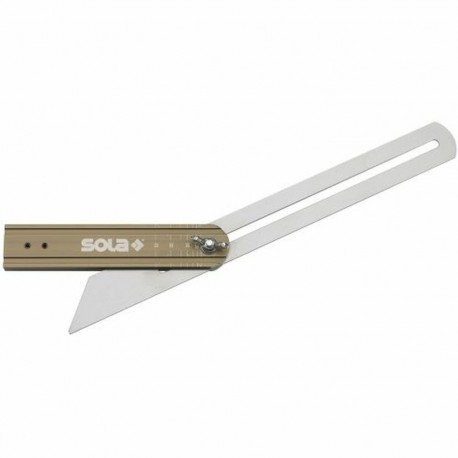 Bevel square with angle graduations SOLA VSTG 200 mm