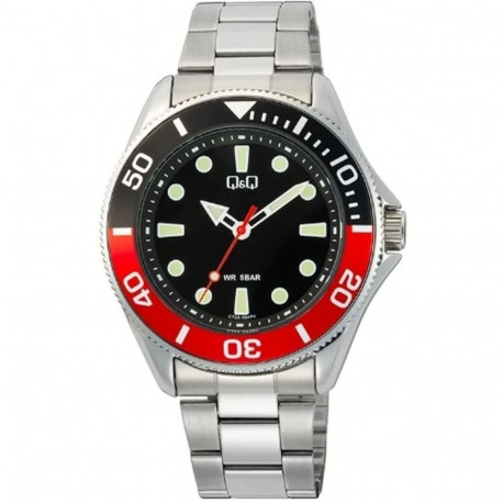 Men's Watch Q&Q GENT DIVER BLACK & RED